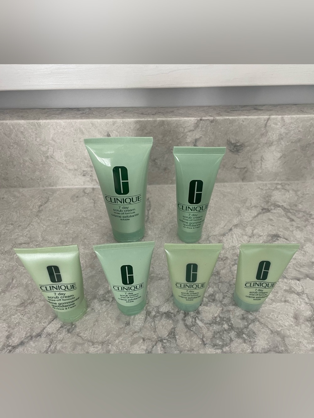 Clinique 7 Day Scrub Cream Set in Mint Green - 6 Pieces NEW